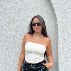 cropped tube na cor branca